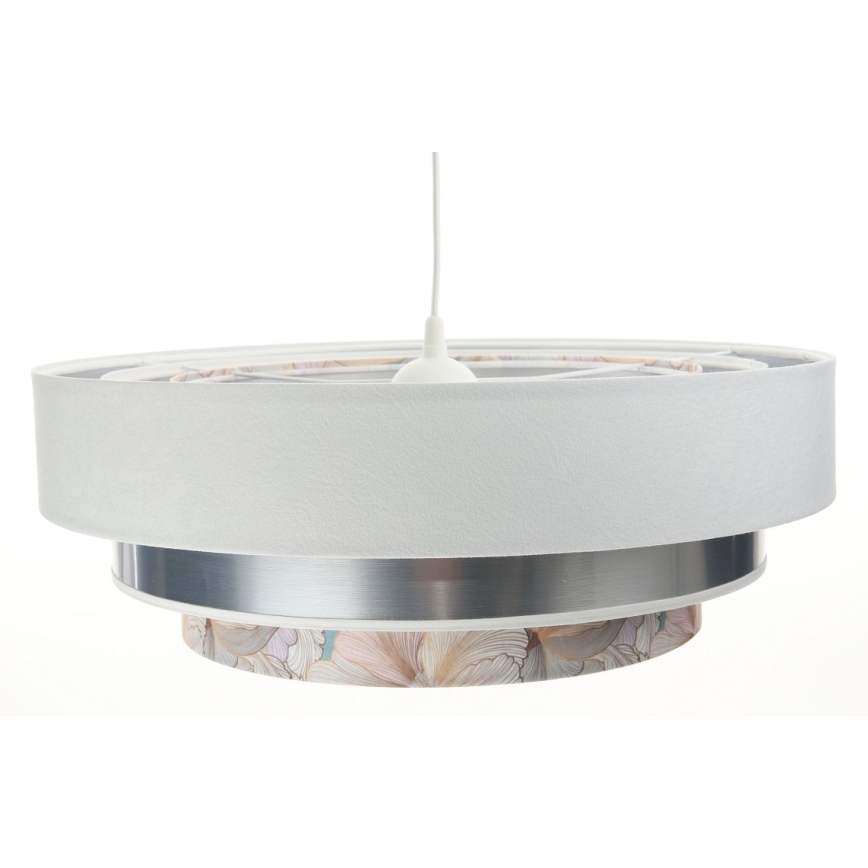 Candeeiro de teto suspenso TRINITI 1xE27/60W/230V branco/cromado brilhante