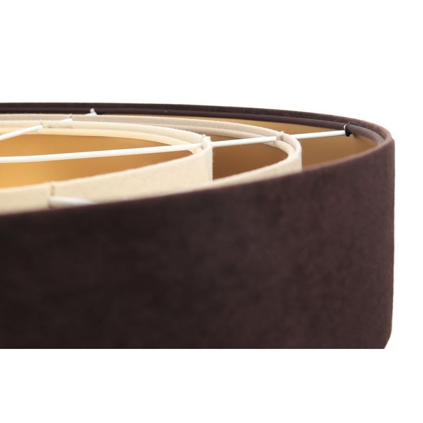 Candeeiro de teto suspenso TRINITI 1xE27/60W/230V castanho/bege/dourado