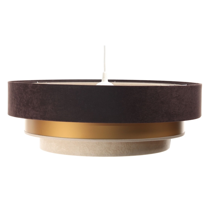 Candeeiro de teto suspenso TRINITI 1xE27/60W/230V castanho/dourado/bege