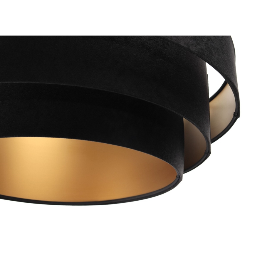 Candeeiro de teto suspenso TRINITI 1xE27/60W/230V preto/dourado