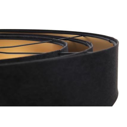 Candeeiro de teto suspenso TRINITI 1xE27/60W/230V preto/dourado