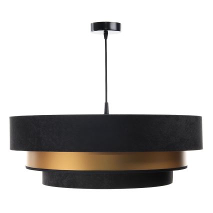 Candeeiro de teto suspenso TRINITI 1xE27/60W/230V preto/dourado