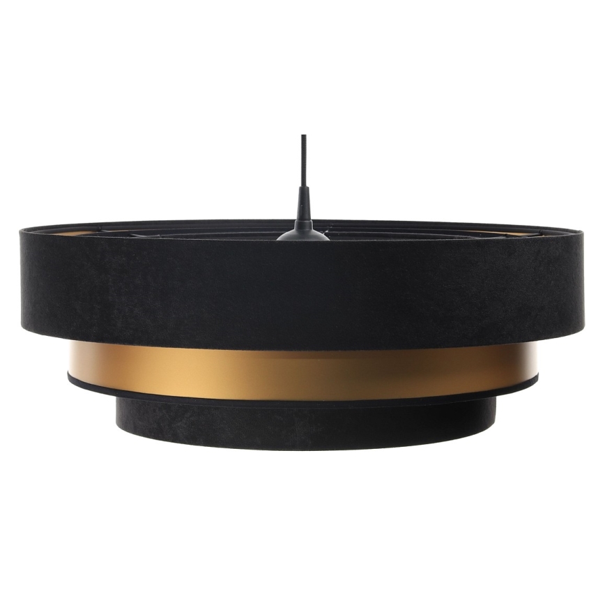 Candeeiro de teto suspenso TRINITI 1xE27/60W/230V preto/dourado