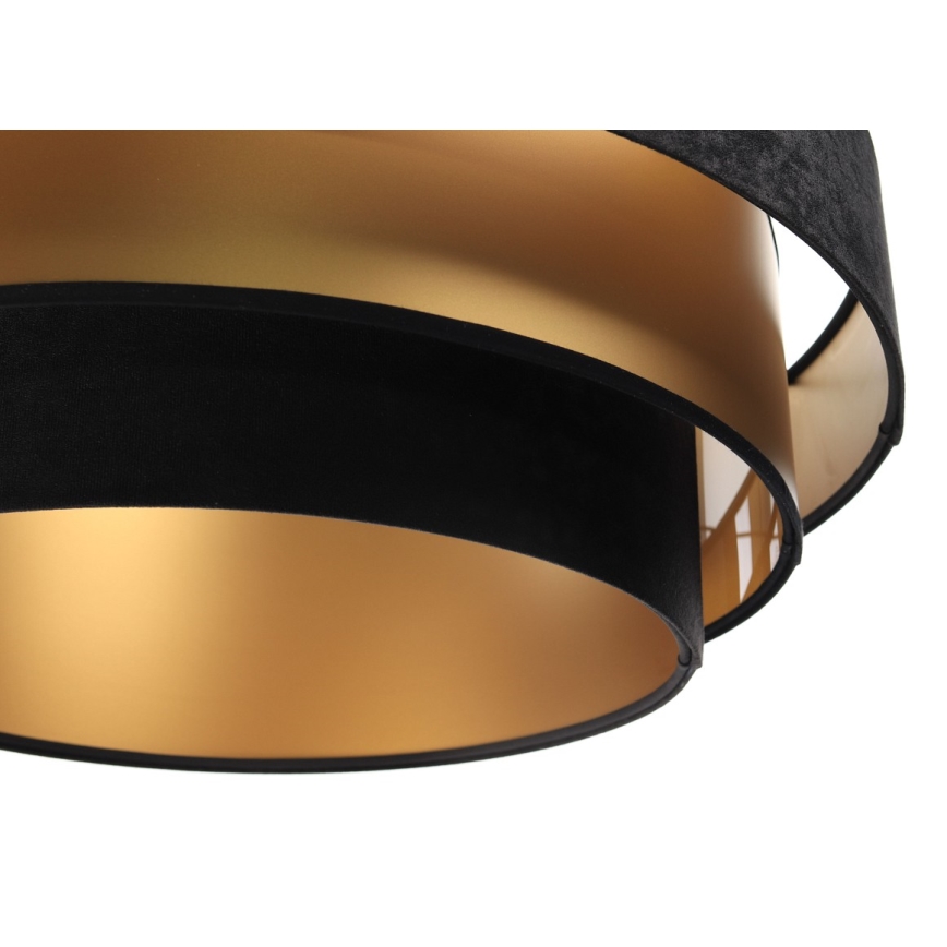 Candeeiro de teto suspenso TRINITI 1xE27/60W/230V preto/dourado