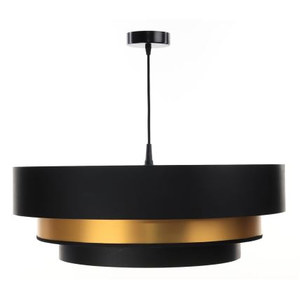 Candeeiro de teto suspenso TRINITI 1xE27/60W/230V preto/dourado