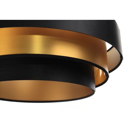 Candeeiro de teto suspenso TRINITI 1xE27/60W/230V preto/dourado