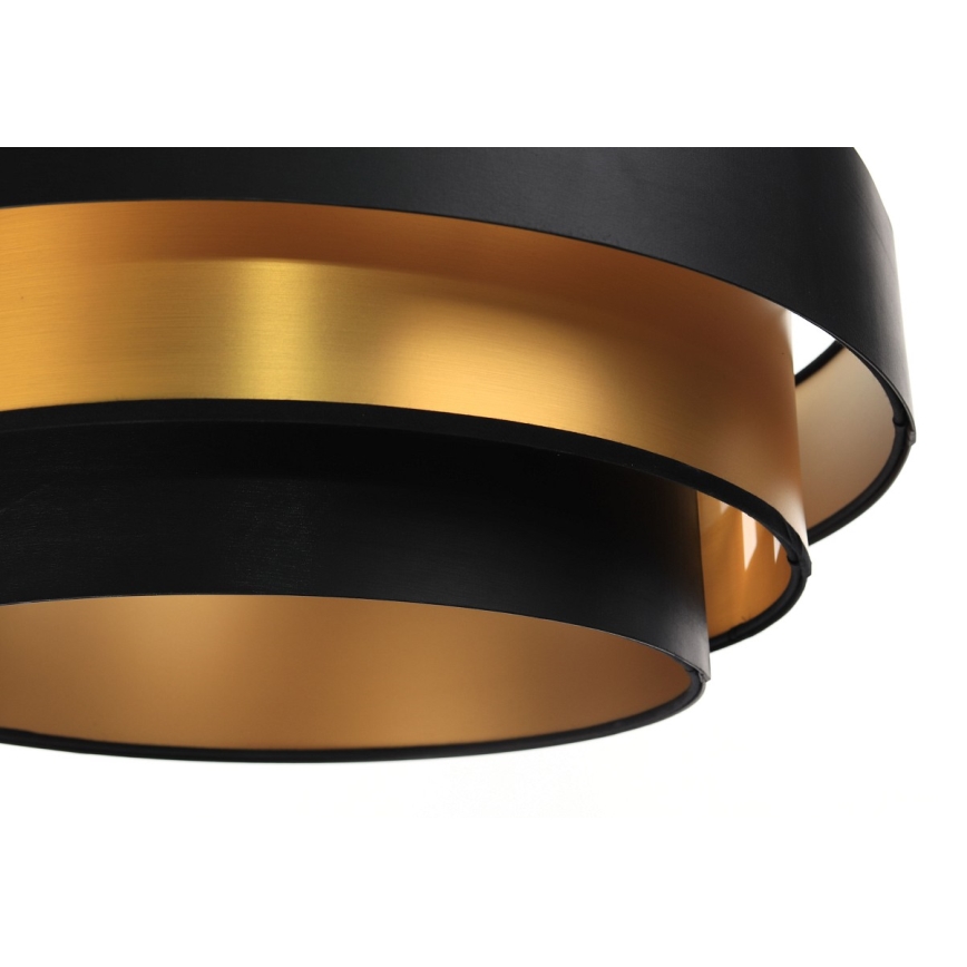 Candeeiro de teto suspenso TRINITI 1xE27/60W/230V preto/dourado