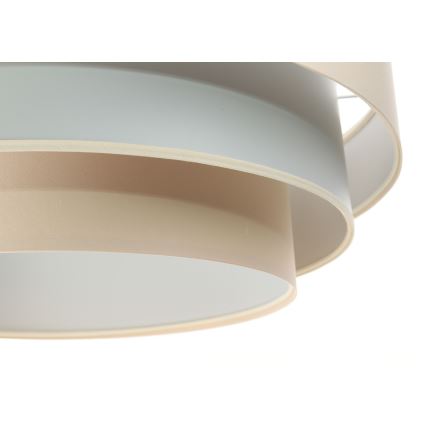 Candeeiro de teto suspenso TRINITI 1xE27/60W/230V bege/cinza