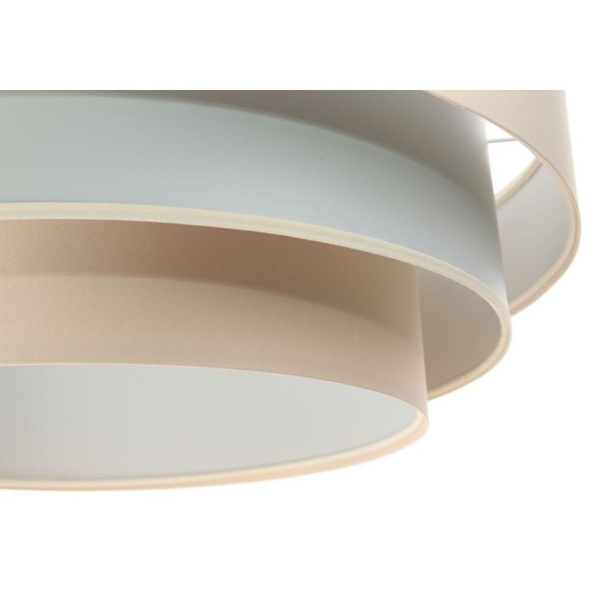 Candeeiro de teto suspenso TRINITI 1xE27/60W/230V bege/cinza