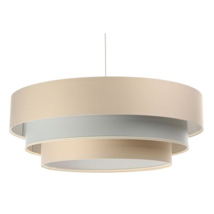 Candeeiro de teto suspenso TRINITI 1xE27/60W/230V bege/cinza