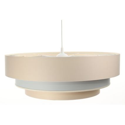 Candeeiro de teto suspenso TRINITI 1xE27/60W/230V bege/cinza