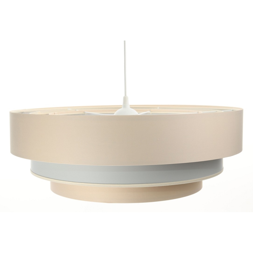 Candeeiro de teto suspenso TRINITI 1xE27/60W/230V bege/cinza