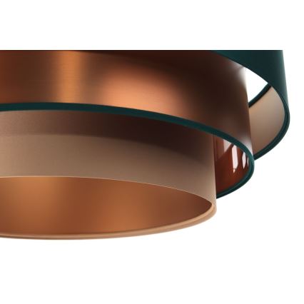 Candeeiro de teto suspenso TRINITI 1xE27/60W/230V verde/cobre