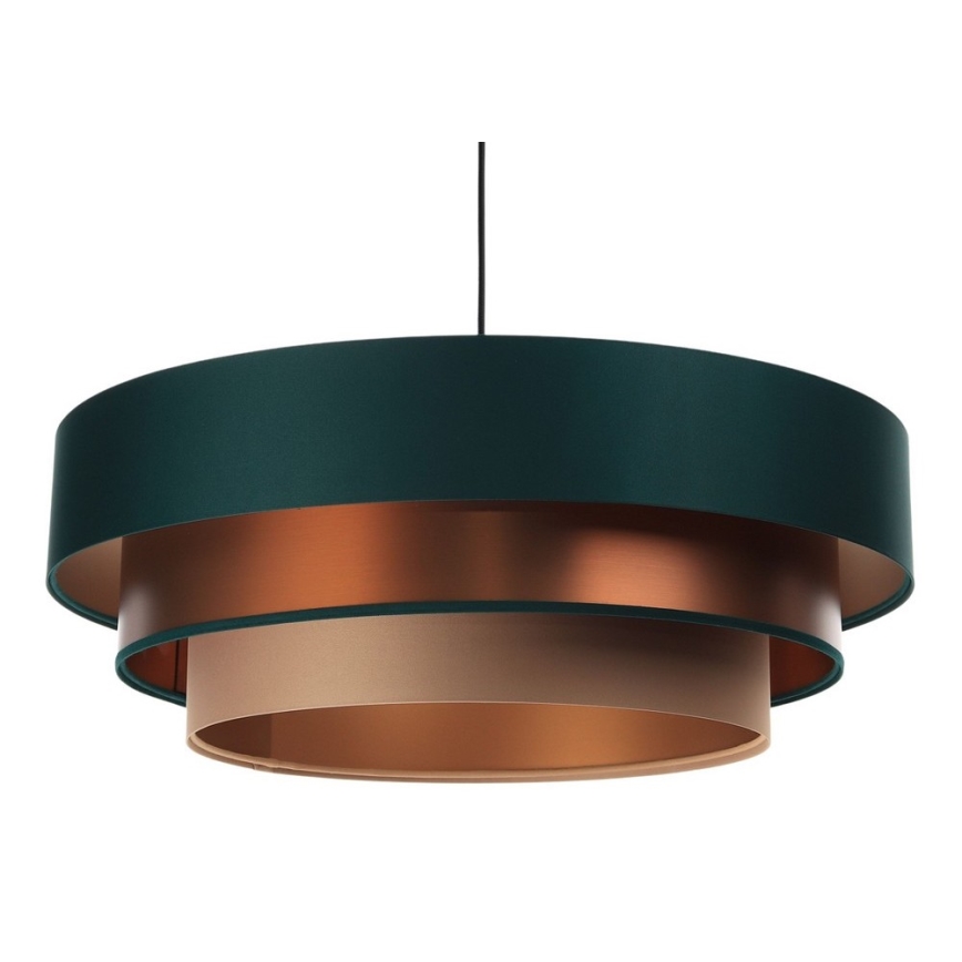 Candeeiro de teto suspenso TRINITI 1xE27/60W/230V verde/cobre