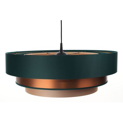 Candeeiro de teto suspenso TRINITI 1xE27/60W/230V verde/cobre