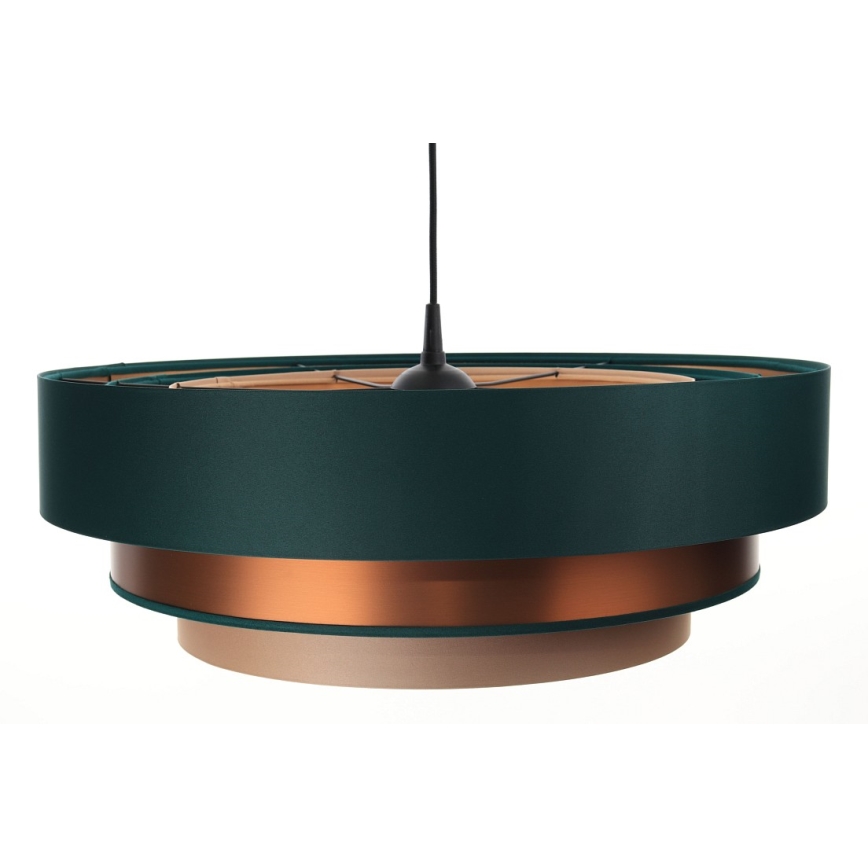 Candeeiro de teto suspenso TRINITI 1xE27/60W/230V verde/cobre