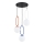 Lustre VAVIL em cabo 3xE27/15W/230V multicolorido