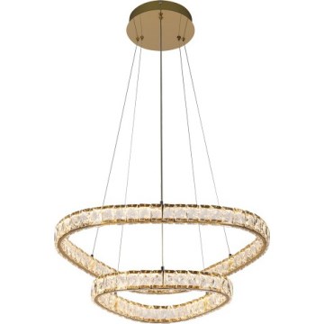 LUXERA 46152 - Lustre LED suspenso por cabo MIST LED/65W/230V 4000K dourado