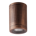 Luxera 48326 - Iluminação de teto exterior MOPTI 1xGU10/7W/230V IP54 bronze