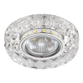 LUXERA 71074 - Luminária de embutir LED CRYSTALS 1xGU10/50W/230V + LED/3W TIRA