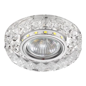 LUXERA 71074 - Luminária de embutir LED CRYSTALS 1xGU10/50W/230V + LED/3W TIRA