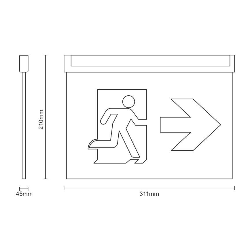 Luz de Emergência LED/2W/230V 6000K 1500 mAh