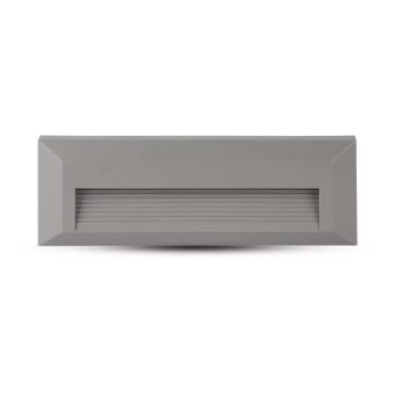 Luz de escadas LED LED/3W/100-240V 4000K IP65 cinzento