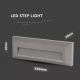 Luz de escadas LED LED/3W/100-240V 4000K IP65 cinzento