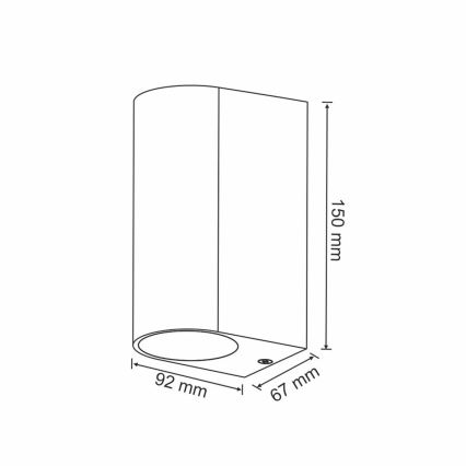 Luz de exterior BOSTON 2xGU10/35W/230V IP44