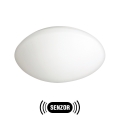 Luz de exterior com sensor PETRA 1xE27/60W/230V vidro opaco IP44