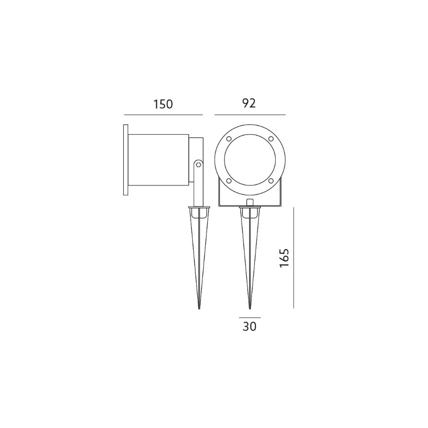 Luz de exterior LED BLAKE 2 GU10/4W/230V IP65