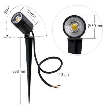 Luz de exterior LED LED/7W/85-264V IP67