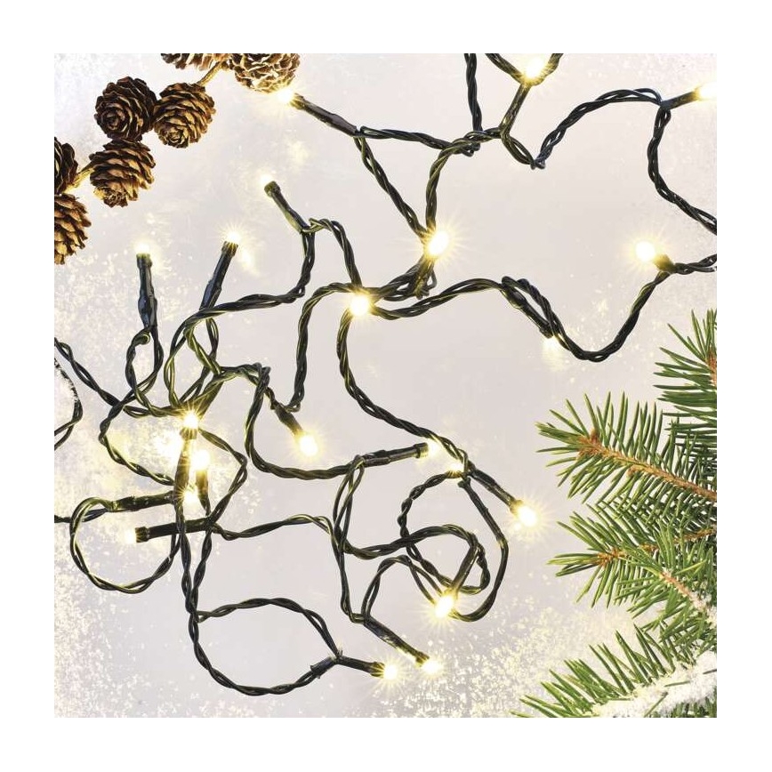 Luz de Natal LED para exterior 180 LEDs/23m IP44 branco quente