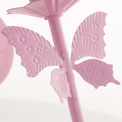 Luz de parede de criança BORBOLETA PEQUENA 1xE14/60W rosa