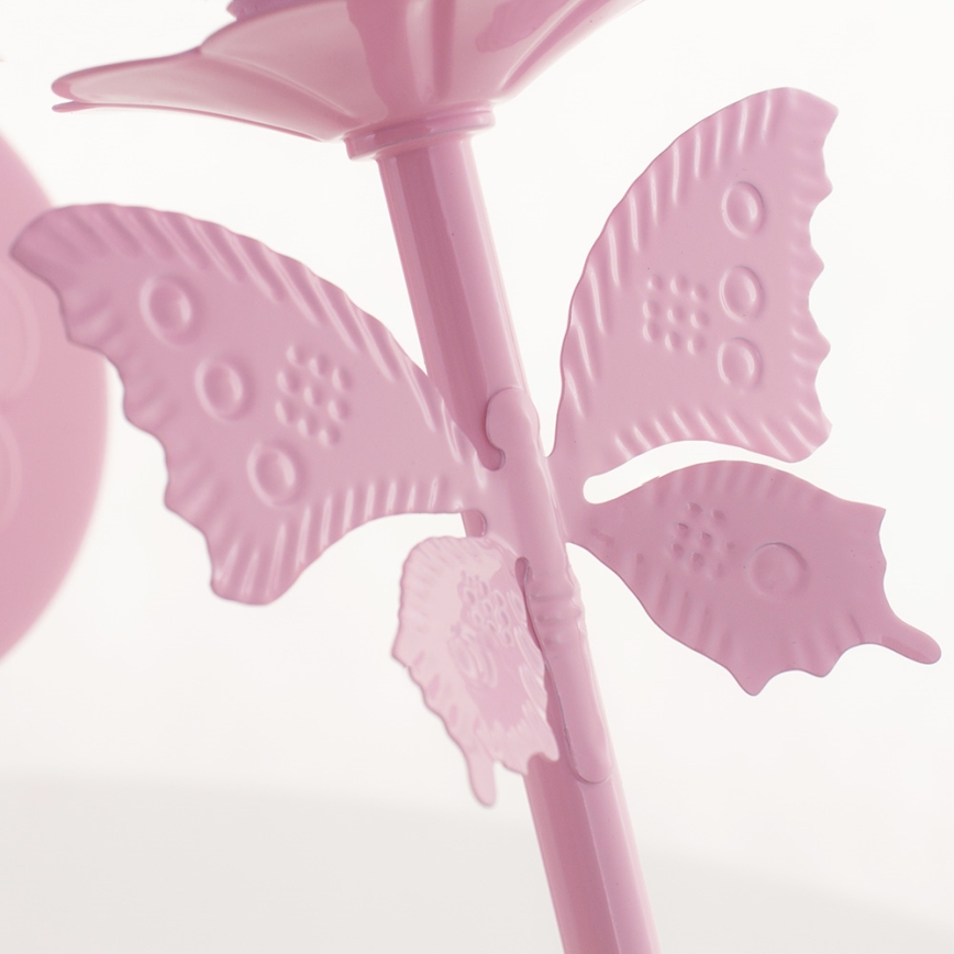 Luz de parede de criança BORBOLETA PEQUENA 1xE14/60W rosa