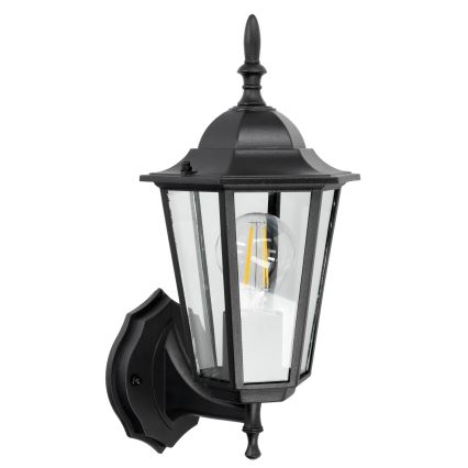 Luz de parede de exterior 1xE27/60W/230V IP44 preto antigo