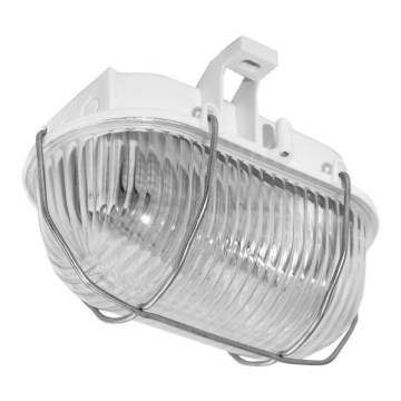 Luz de parede de exterior OVAL 1xE27/60W/230V branco IP44