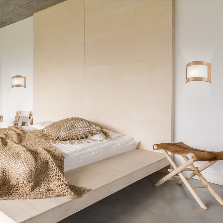 Luz de parede HALINA 1xE27/60W/230V carvalho