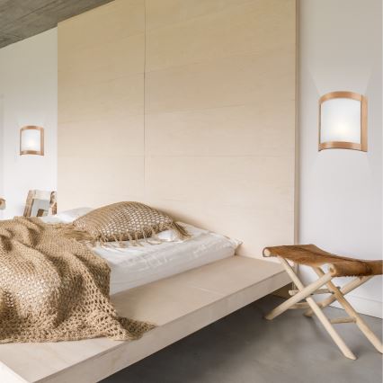 Luz de parede HALINA 1xE27/60W/230V carvalho