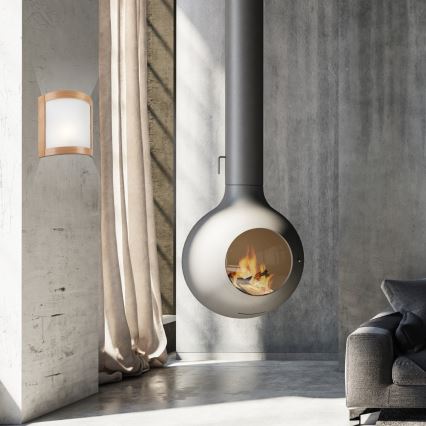 Luz de parede HALINA 1xE27/60W/230V carvalho