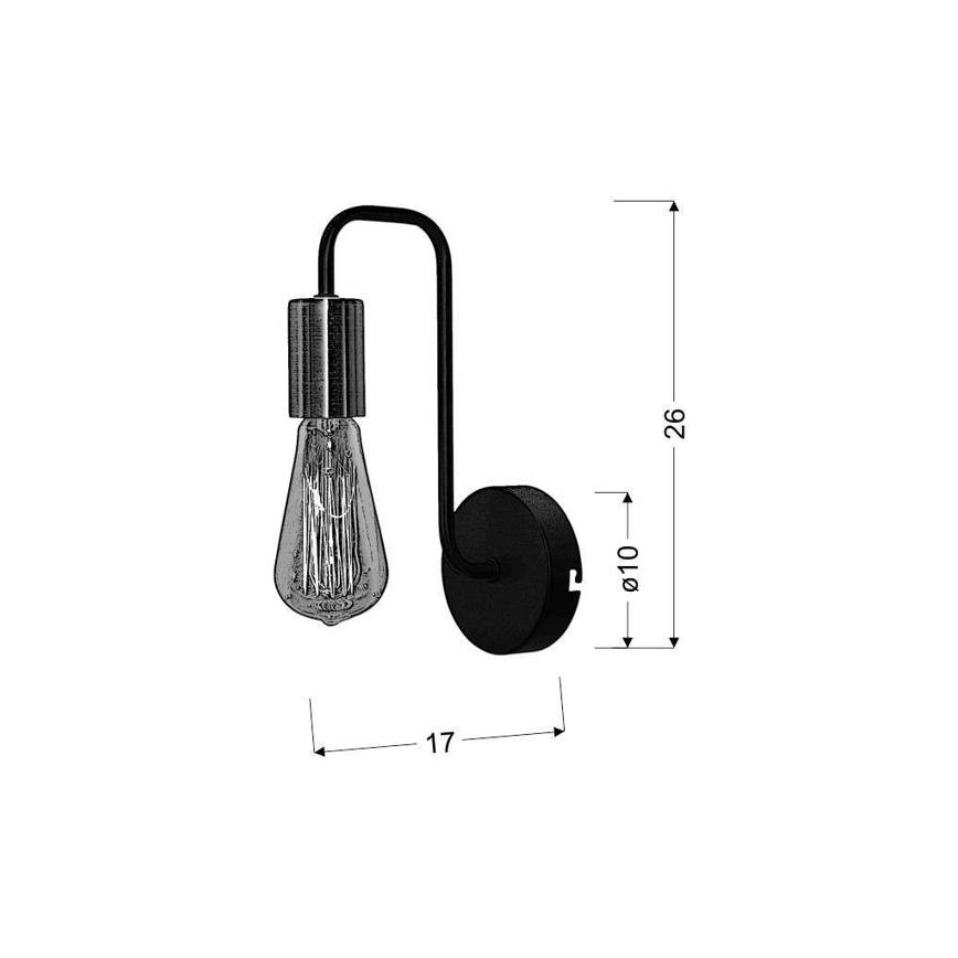 Luz de parede HERPE 1xE27/60W/230V