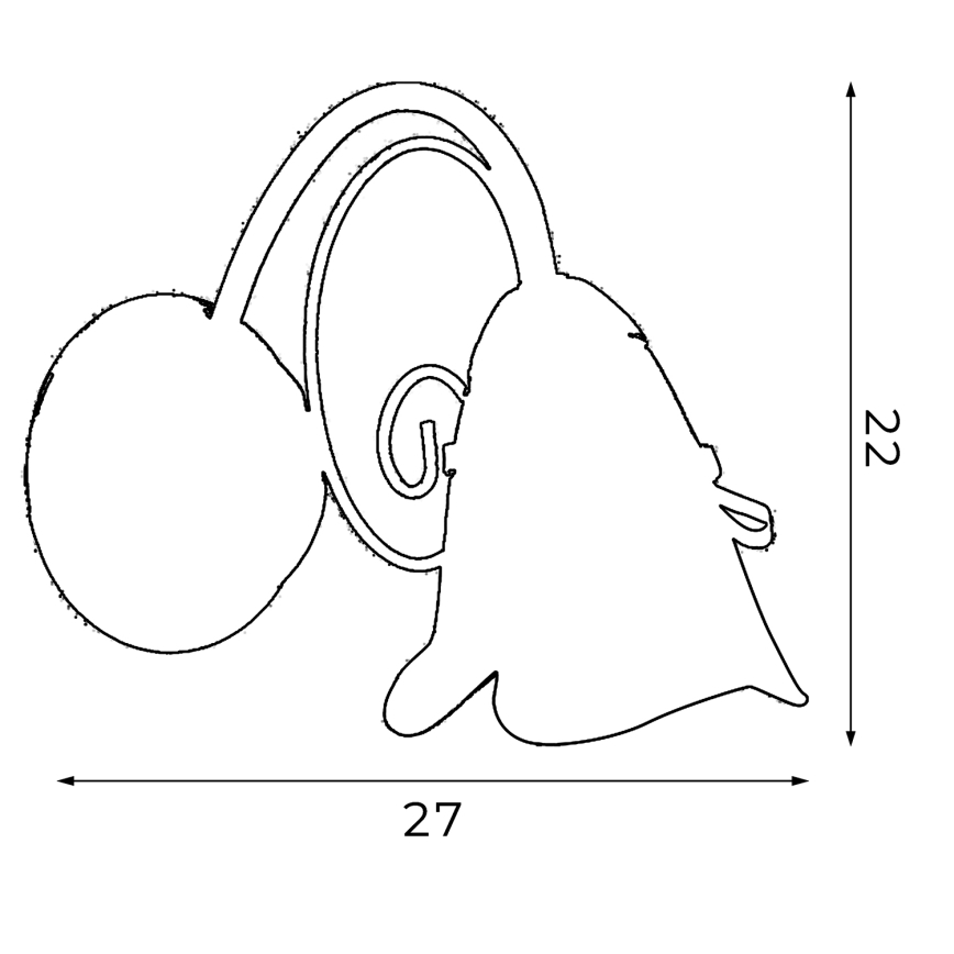 Luz de parede KOKARDA 1xE14/60W/230V