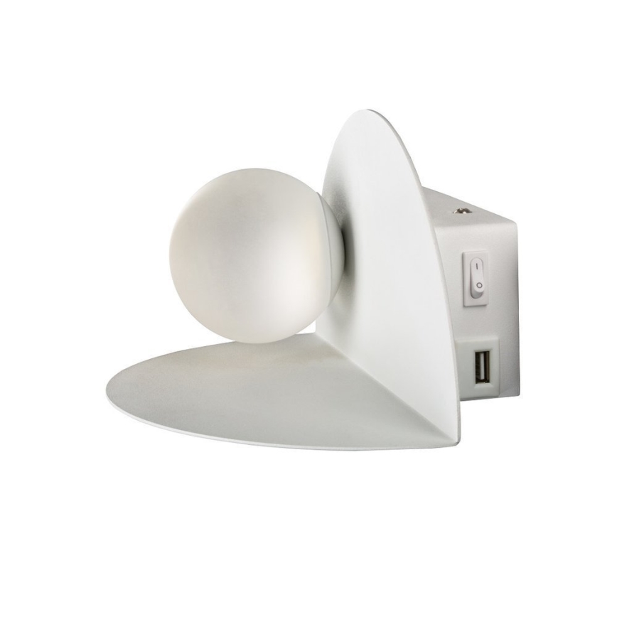 Luz de parede LED com um carregador ZENIT LED/4W/230V