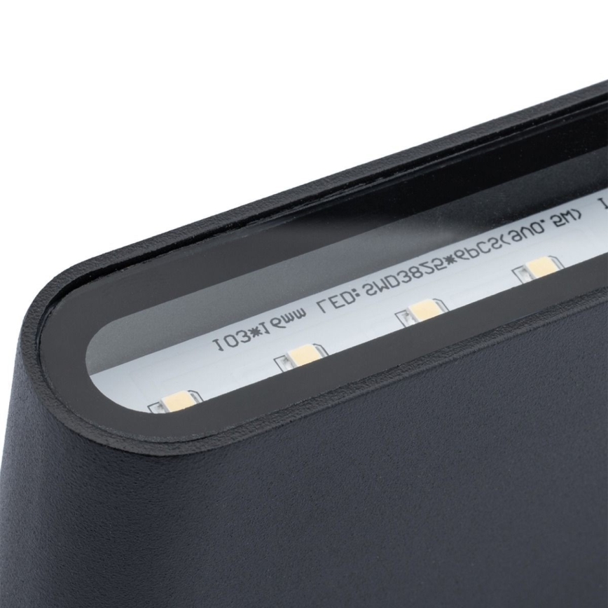 Luz de parede LED de exterior FLOW 2xLED/3W/230V IP54 preto antigo