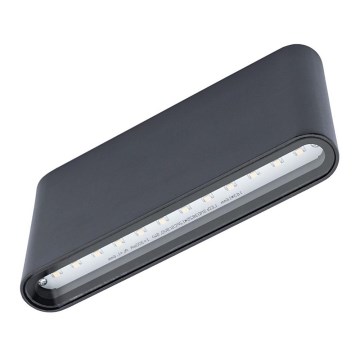 Luz de parede LED de exterior FLOW 2xLED/6W/230V IP54 preto antigo
