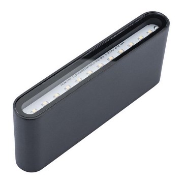 Luz de parede LED de exterior FLOW LED/6W/230V IP54 preto antigo