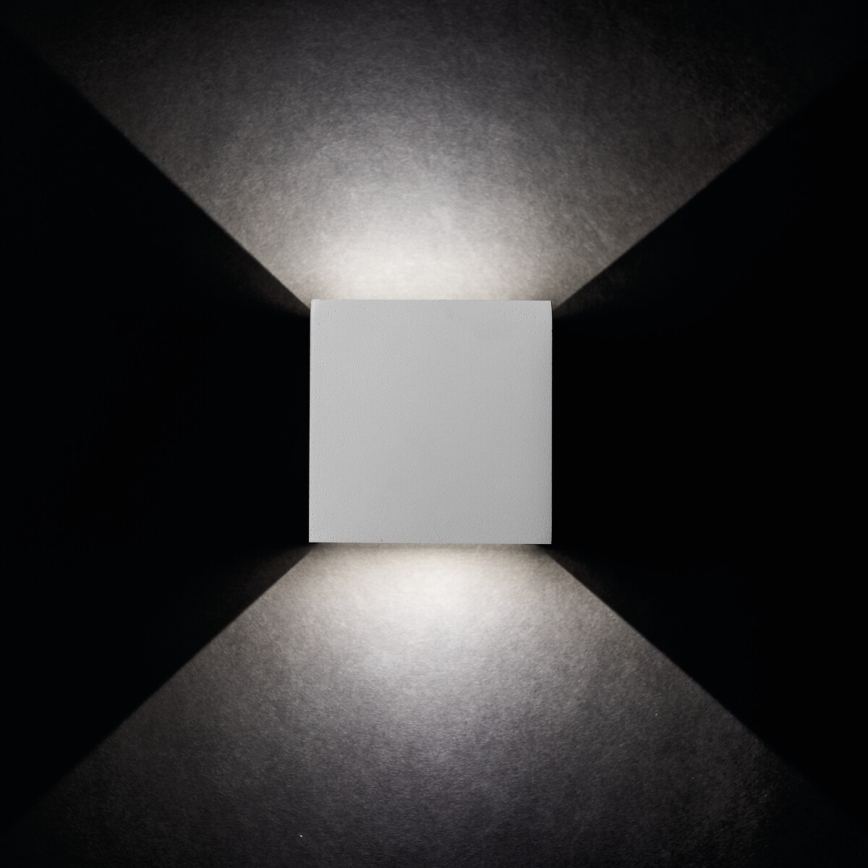Luz de parede LED de exterior REKA LED/7W/230V IP54 branco