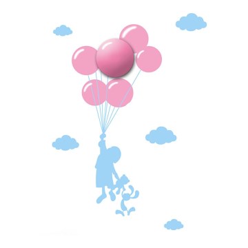 Luz de parede LED para crianças LED/1W/3xAAA balão