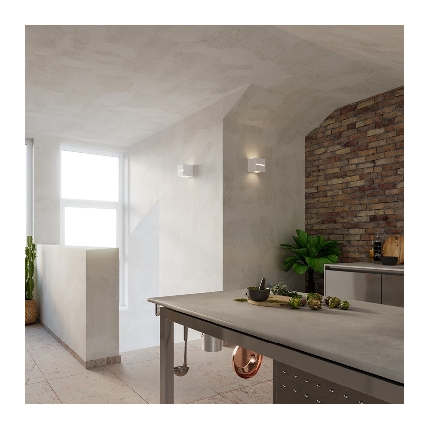 Luz de parede LEO LINE 1xE27/60W/230V branco