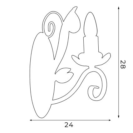 Luz de parede LUCE 1xE14/60W/230V